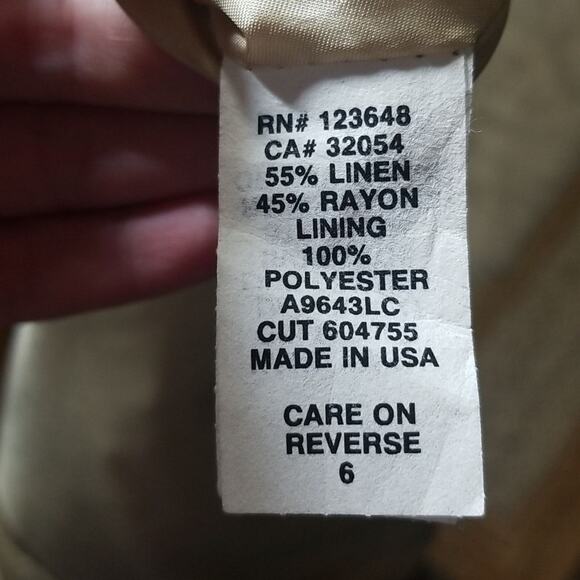 Molly New York Shimmer Linen Blend Dress with Lace Size 6 - Picture 6 of 8